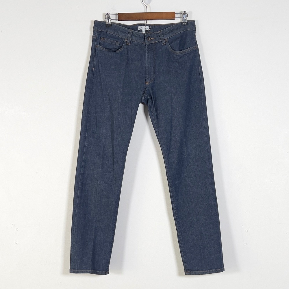 Peter Millar Crown Straight Leg Jeans Mens Sz 32x30 Blue Stretch Denim Dark Wash